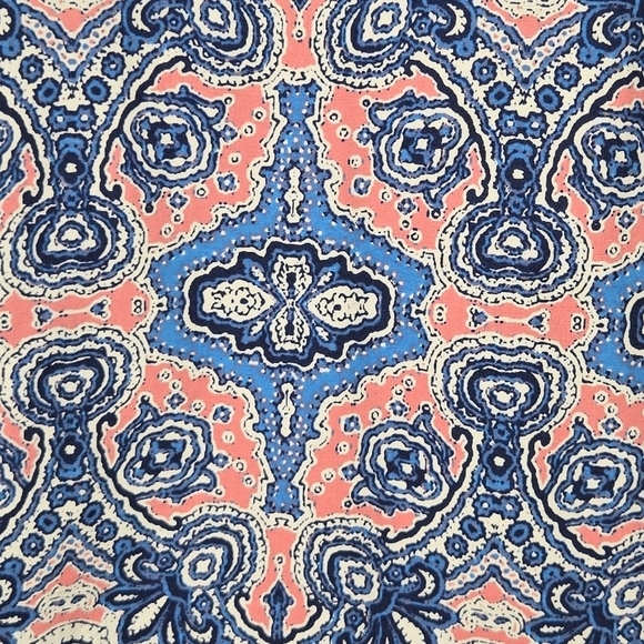 Tabitha Webb Women's Sheath Shift Dress Sleeveless Pockets Blue Pink Size 8 - Picture 3 of 6